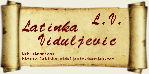 Latinka Viduljević vizit kartica